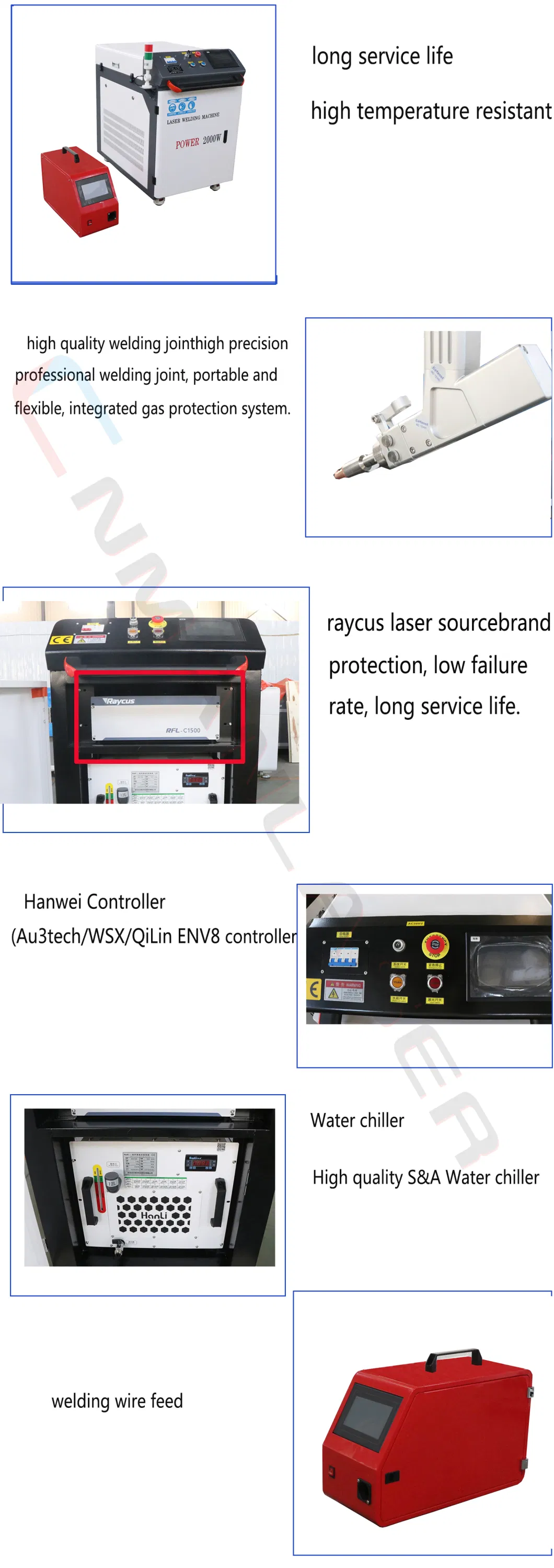 1000W/1500W/2000W/3000W Fiber Laser Welding / Cutting / Cleaning Machine for Stainless Steel /Aluminium